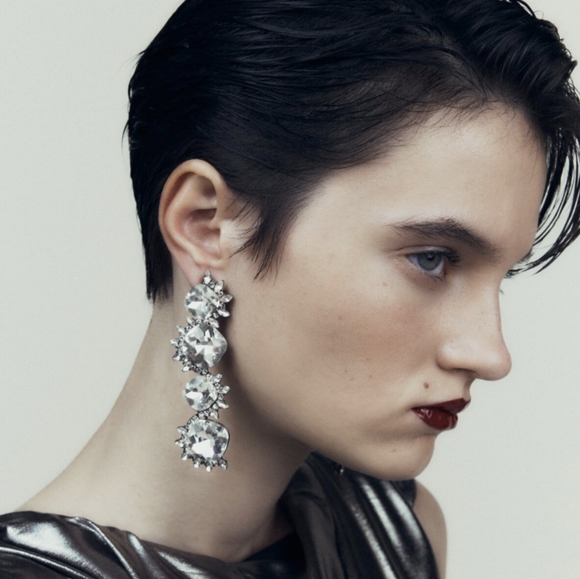 ZARA JEWEL earrings Silver NWT - Picture 1 of 5